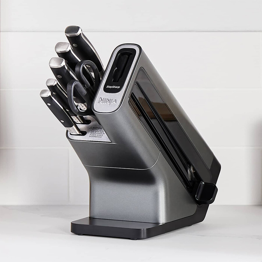 bloque de cuchillos ninja foodi staysharp con afilador integrado juego de 6 piezas k32006uk