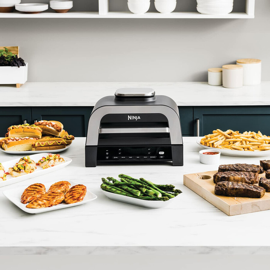 parrilla y freidora de aire ninja 6 en 1 max dg551uk