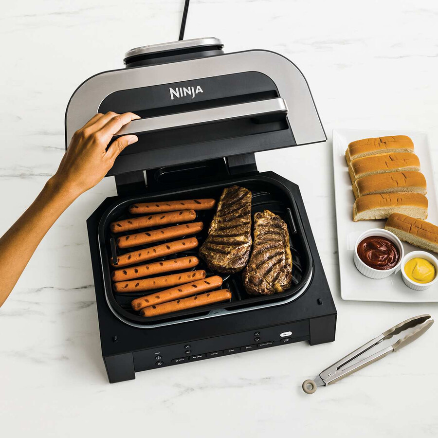parrilla y freidora de aire ninja 6 en 1 max dg551uk