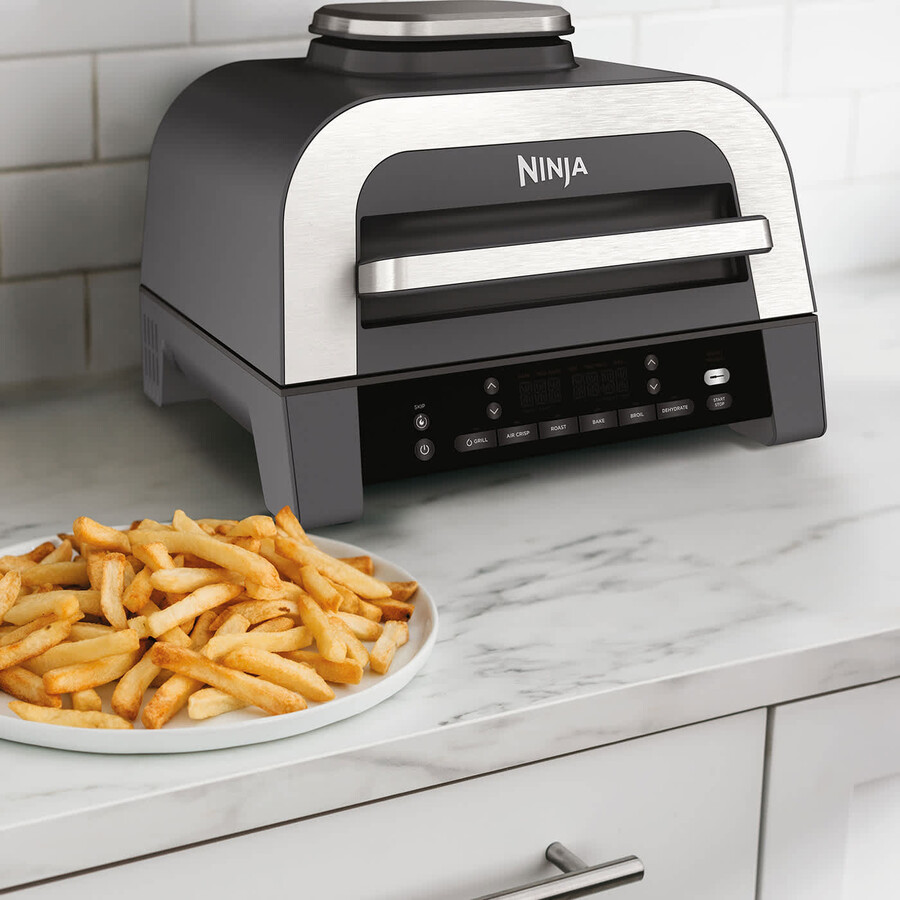 parrilla y freidora de aire ninja 6 en 1 max dg551uk