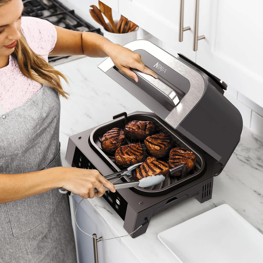 parrilla y freidora de aire ninja 6 en 1 max dg551uk