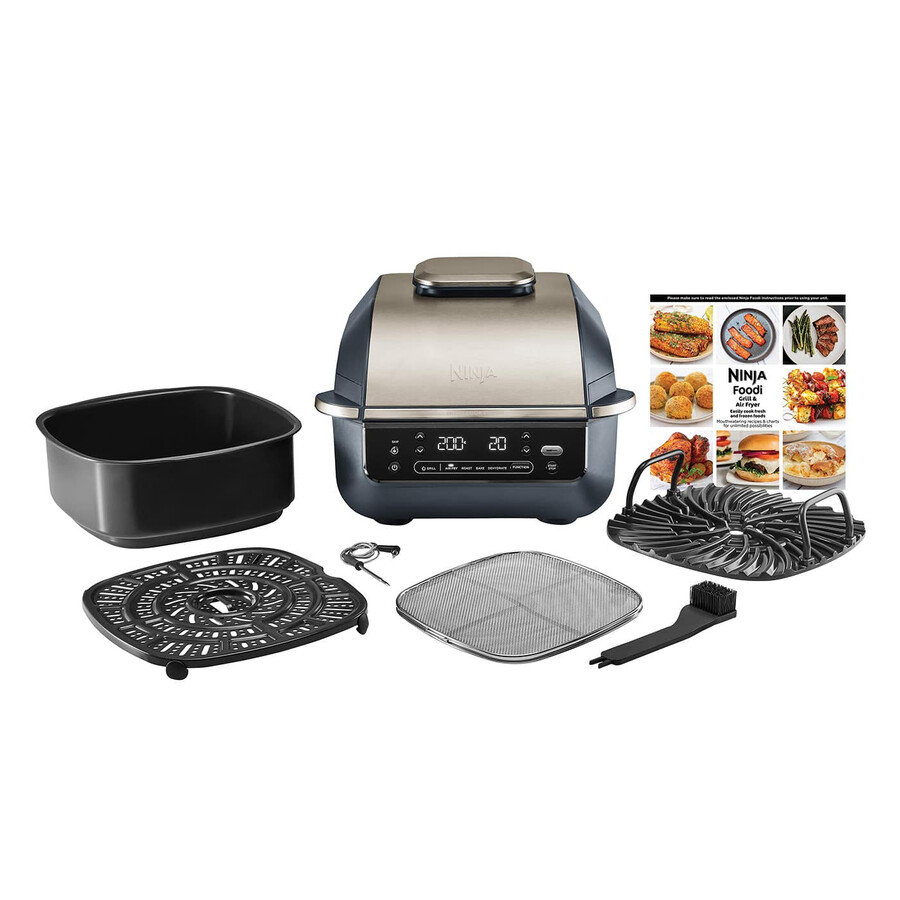 parrilla y freidora de aire ninja 5 en 1 - cyber space eg351ukcyd