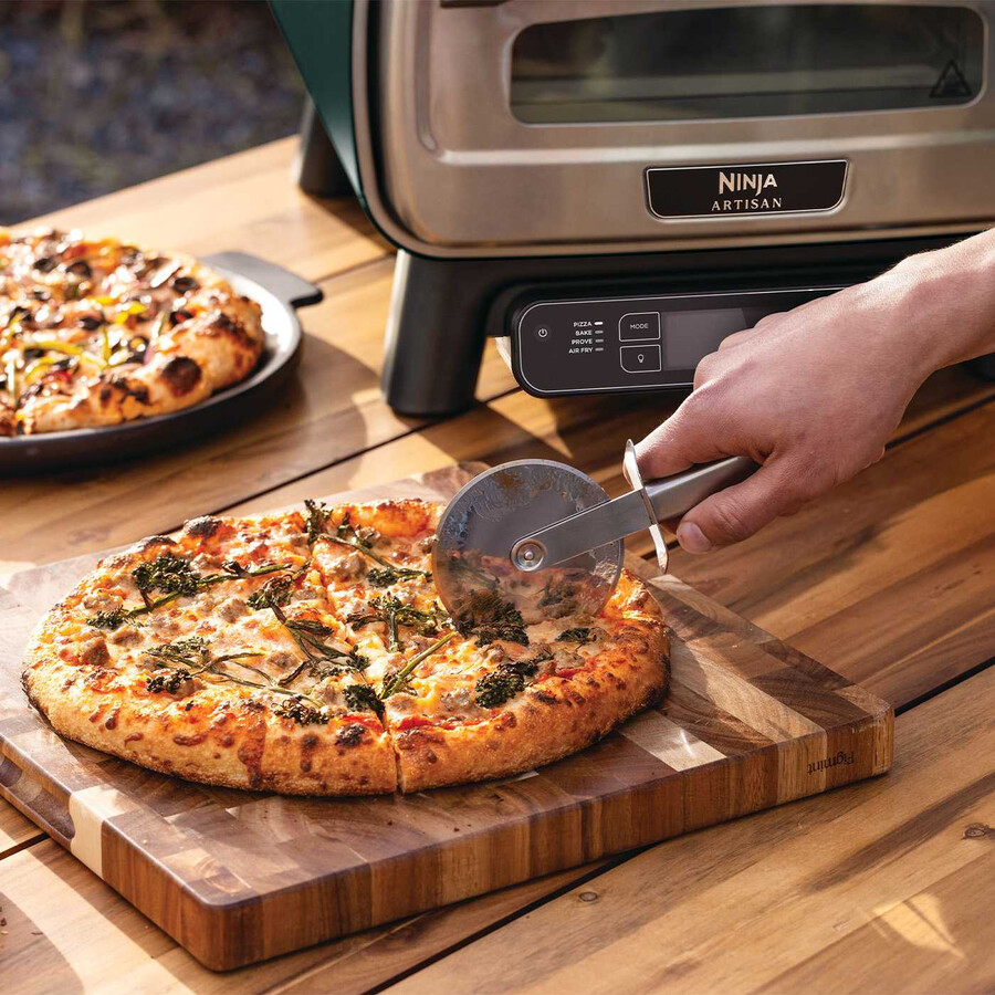 horno de pizza eléctrico para exteriores ninja artisan con freidora de aire – verde británico de carreras mo201ukdb
