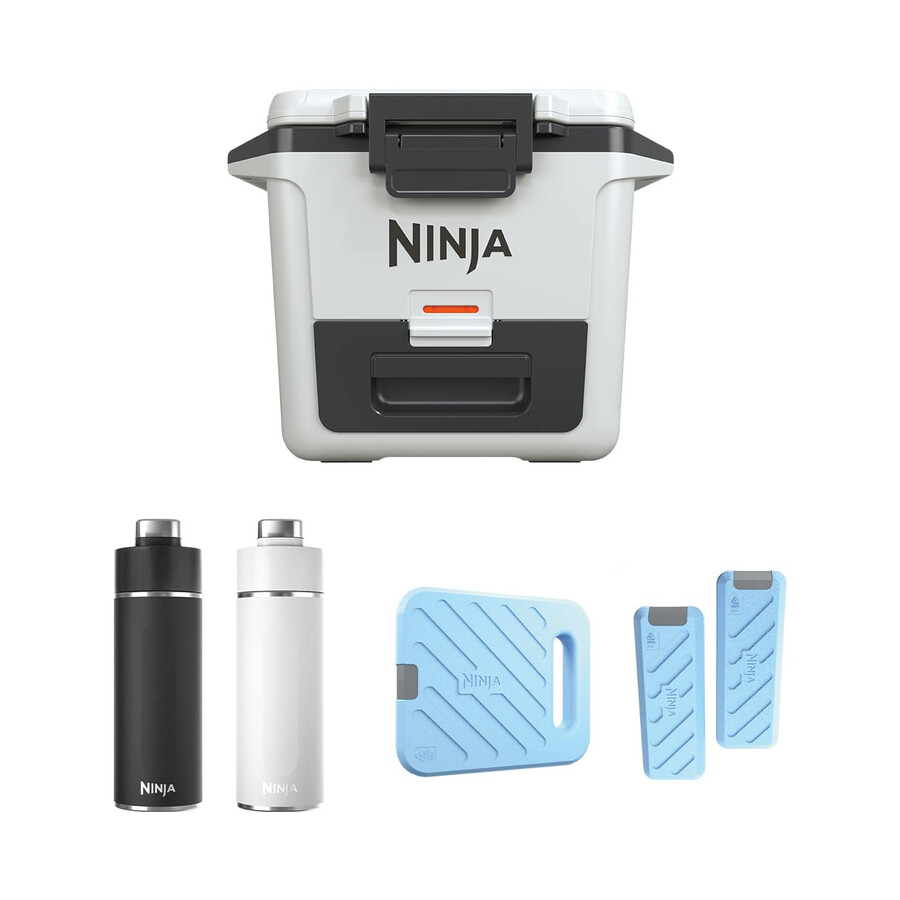 paquete de hielera ninja frostvault de 30 cuartos28 litros paquete de hielo y botella thirsti