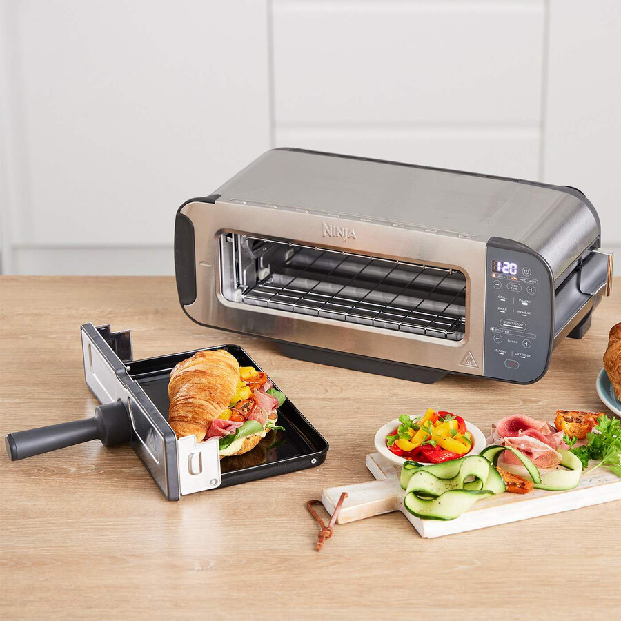 tostadora parrilla y prensa para paninis 3 en 1 ninja foodi acero inoxidable st202uk