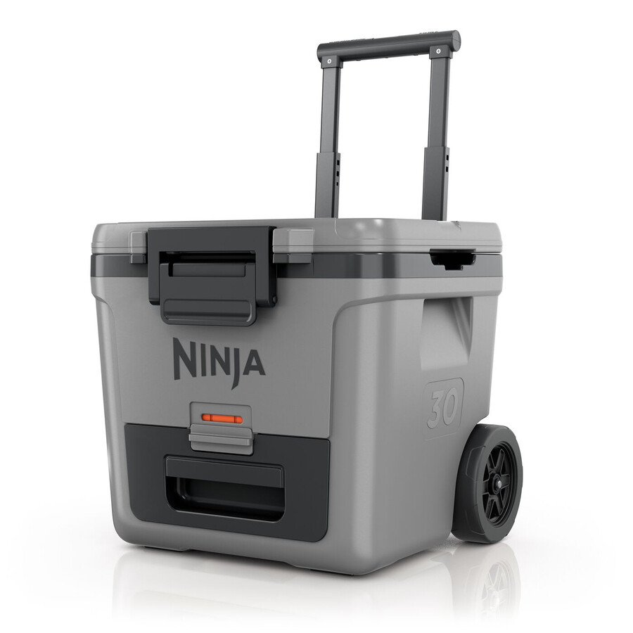 nevera portátil ninja frostvault de 30 cuartos28 litros con ruedas y zona seca gris pizarra fb230ukgy
