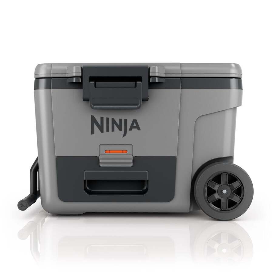 nevera portátil ninja frostvault de 45 cuartos42 litros con ruedas y zona seca gris pizarra fb245ukgy