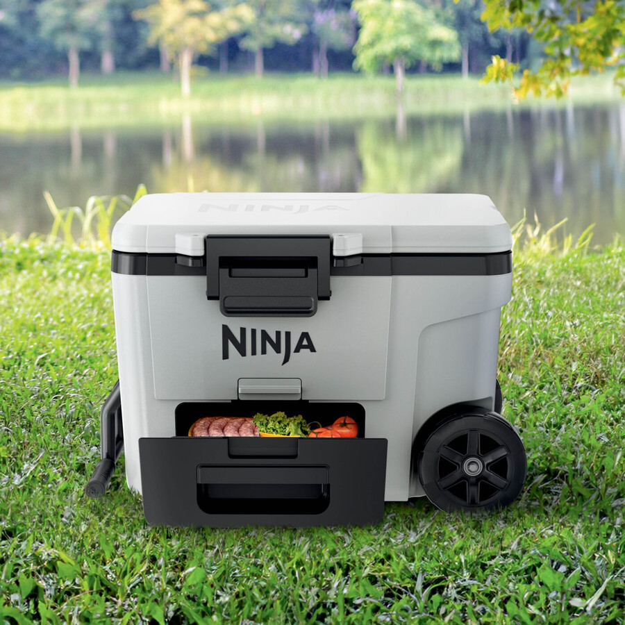 paquete de hielera con ruedas ninja frostvault de 45 cuartos42 litros paquete de hielo y botella thirsti