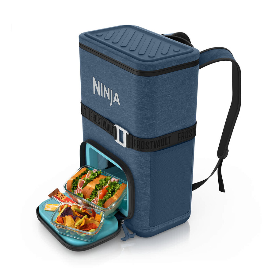 mochila térmica ninja frostvault go de 17 litros y 24 latas - azul lakeshore