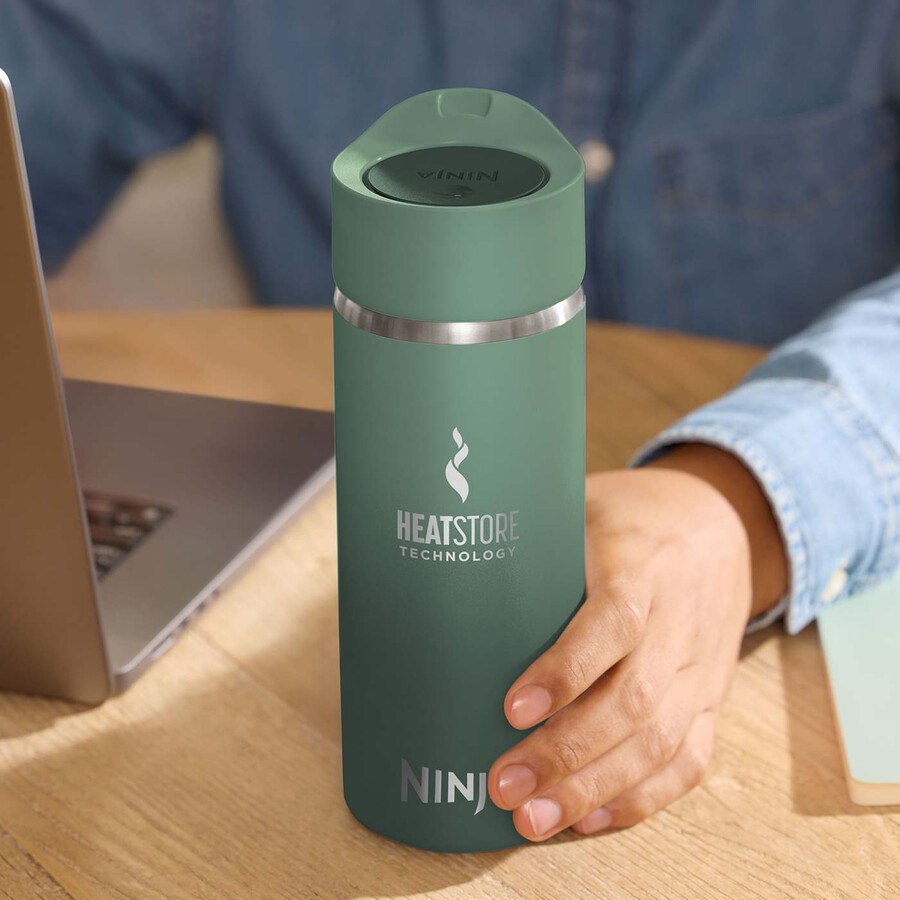taza de viaje ninja sip perfect de 400 ml – verde dw1603euukgn